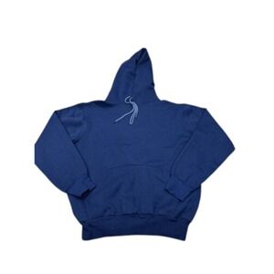 Vintage 90's Russell Athletic Mens Medium Athletic Hoodie Sweatshirt Navy Blue